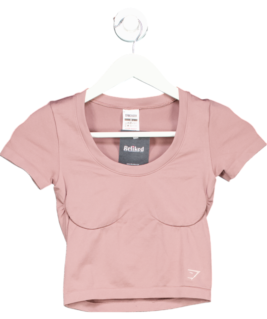 gymshark Pink Soft Sculpt Midi T-shirt UK XS