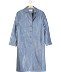 Hosbjerg Blue Irah Croc faux leather Coat UK M