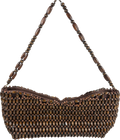 PrettyLittleThing Brown Wooden Bead Shoulder Bag One Size