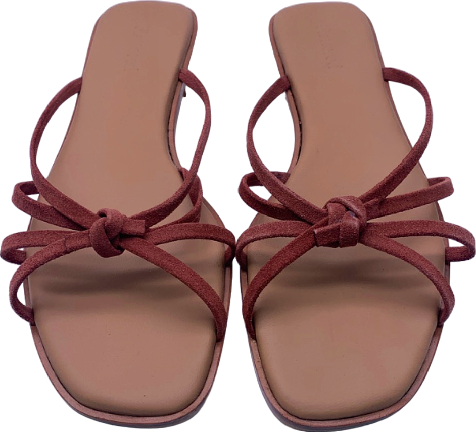 Flattered Burgundy Strappy Sandals EU 39 UK 6