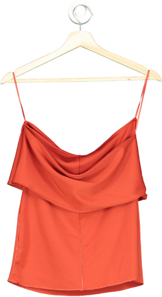 Zara Red Cowl Neck Camisole Top UK L