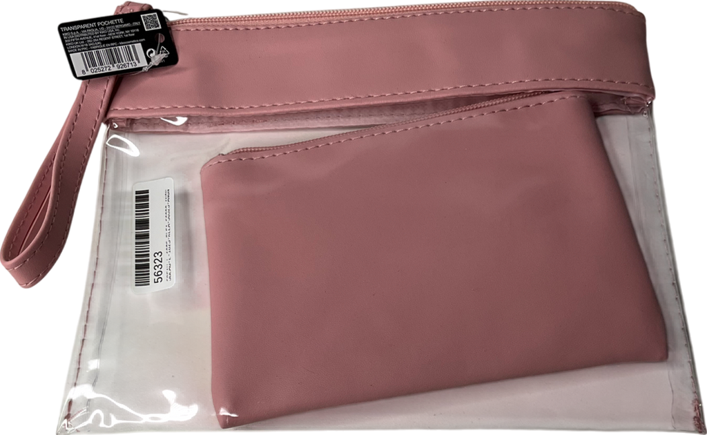 kiko Pink Transparent Beauty Case With Inner Pouch One Size