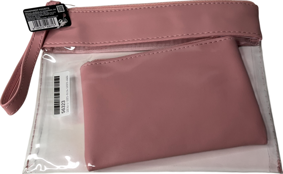 kiko Pink Transparent Beauty Case With Inner Pouch One Size