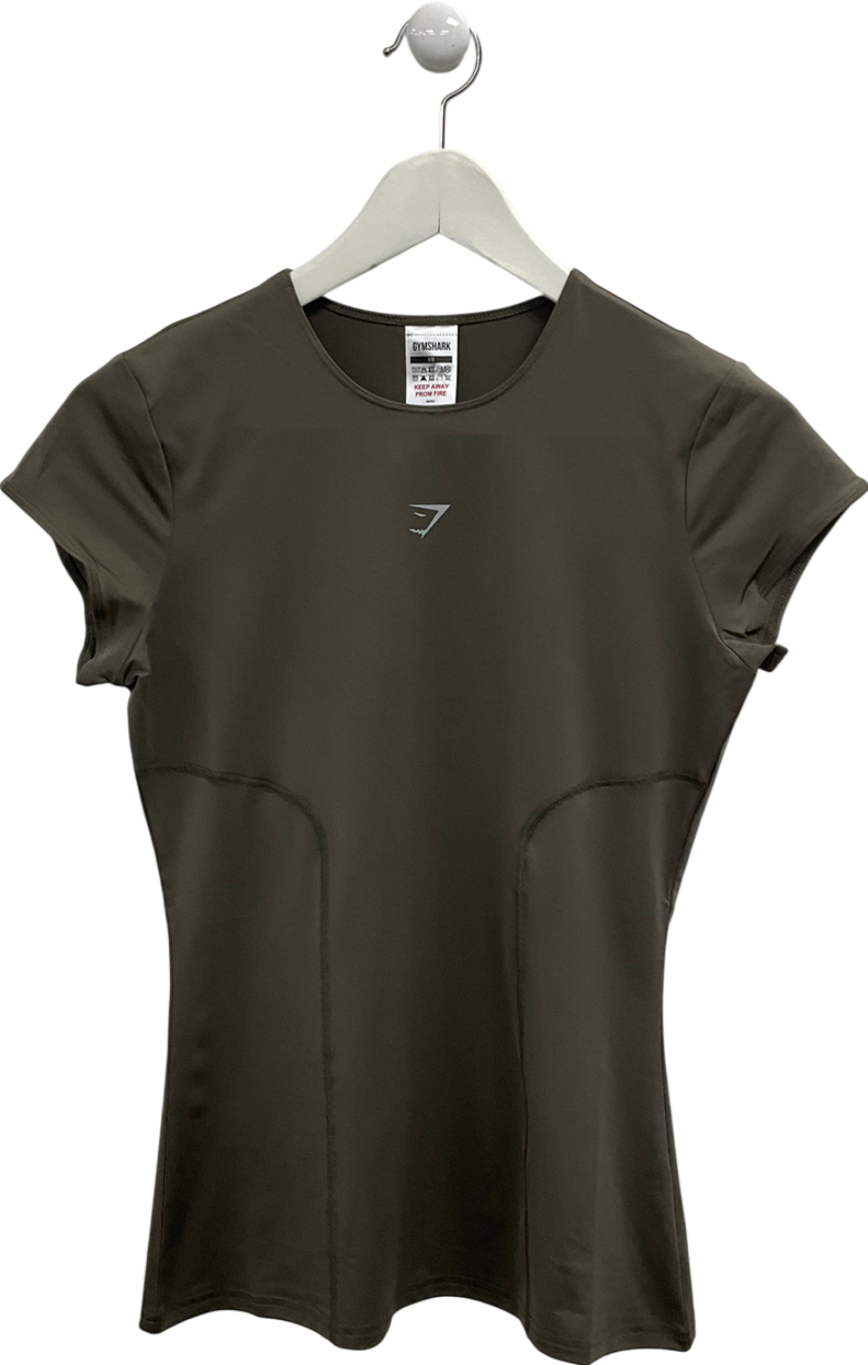 gymshark Brown Running T Shirt - Slim Fit UK XS