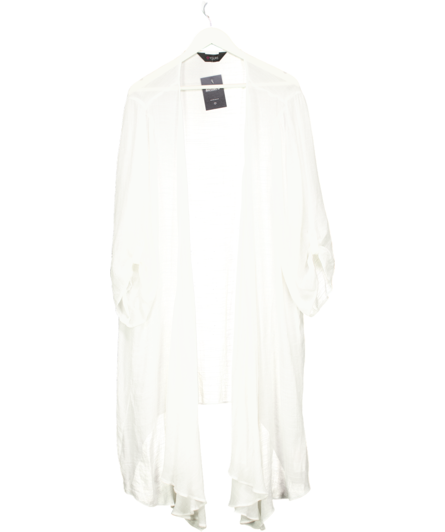 Yours White Open Waterfall Shirt UK 30