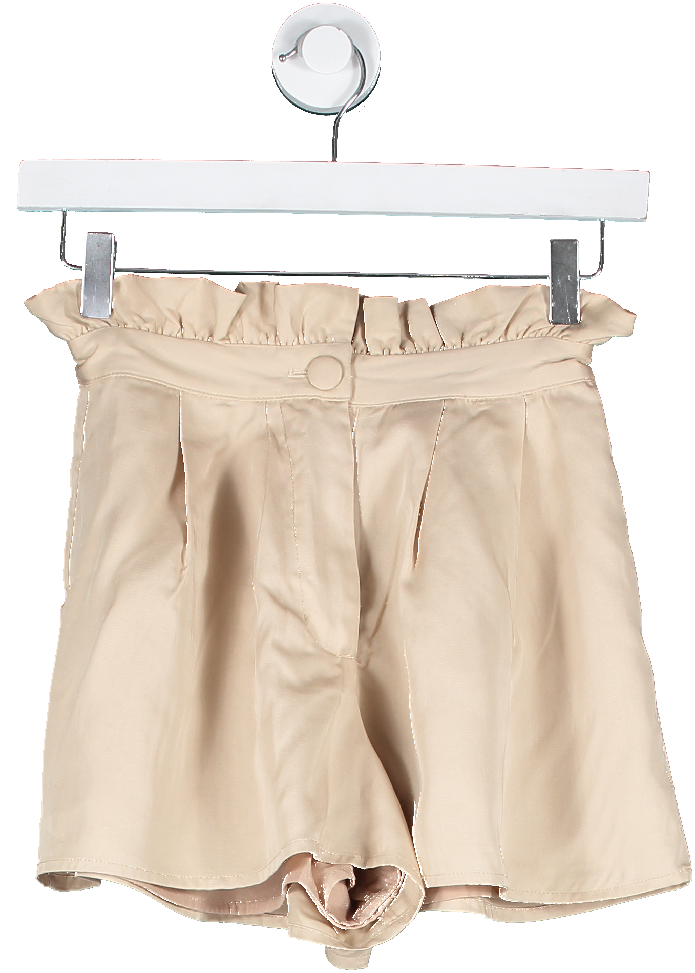 Lovers and Friends Beige Pleated Shorts UK XXS