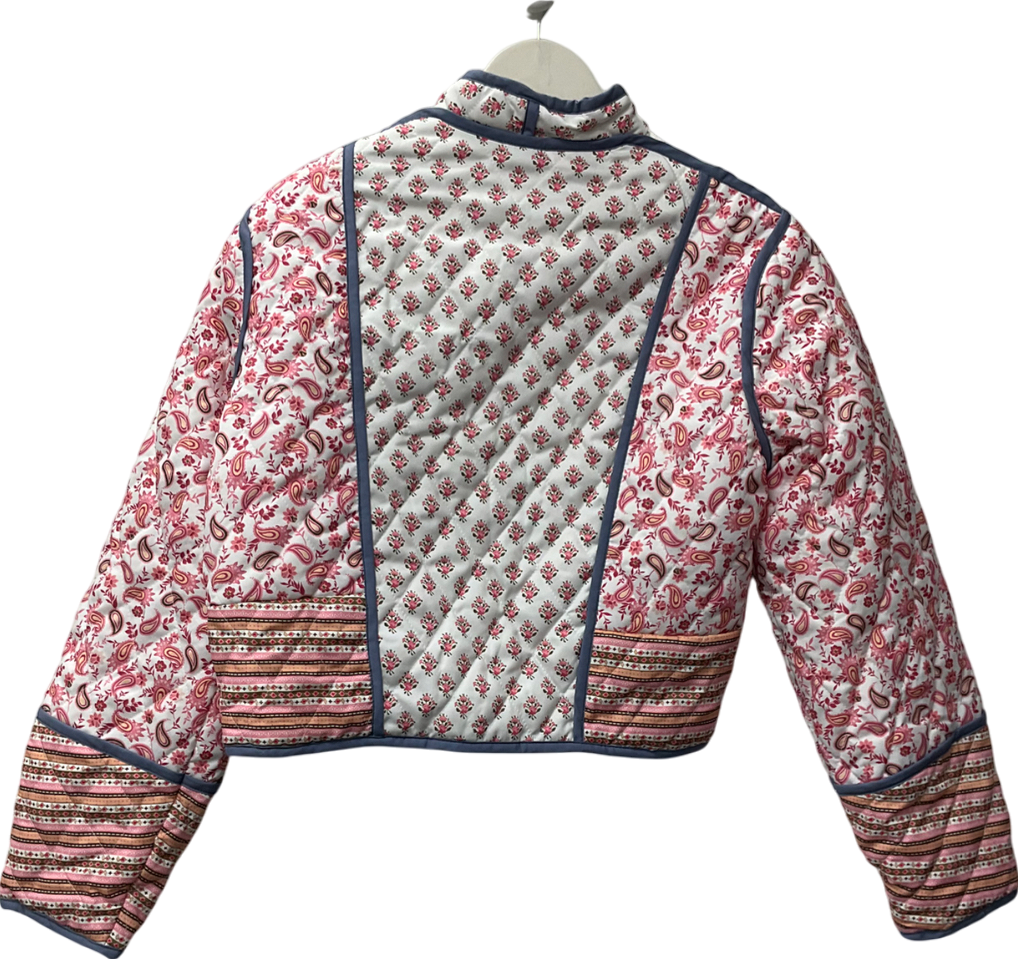 MANGO Multicoloured Quilted Reversible Jacket UK M