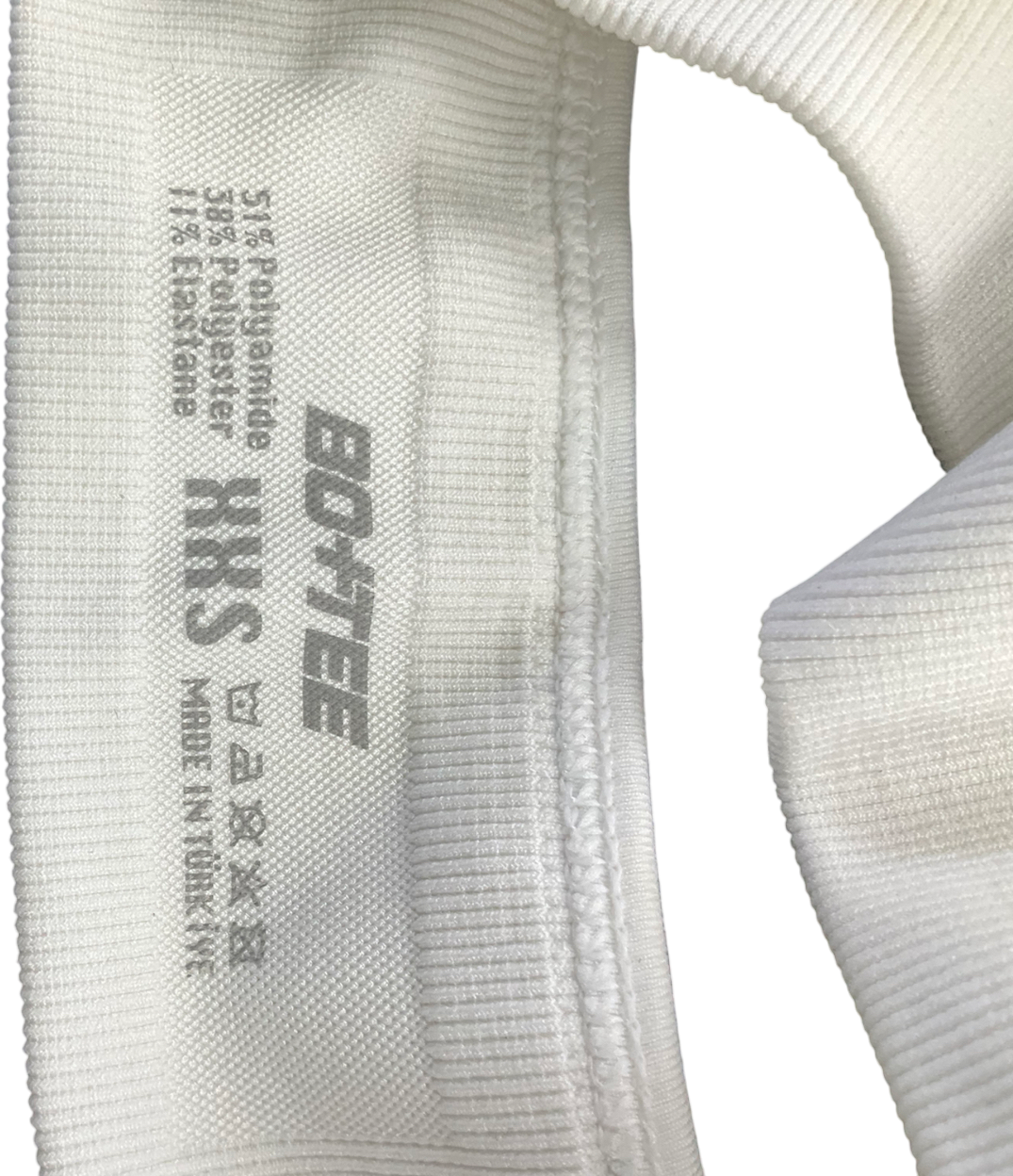 Bo + Tee White Cross Back Crop Top UK XXS