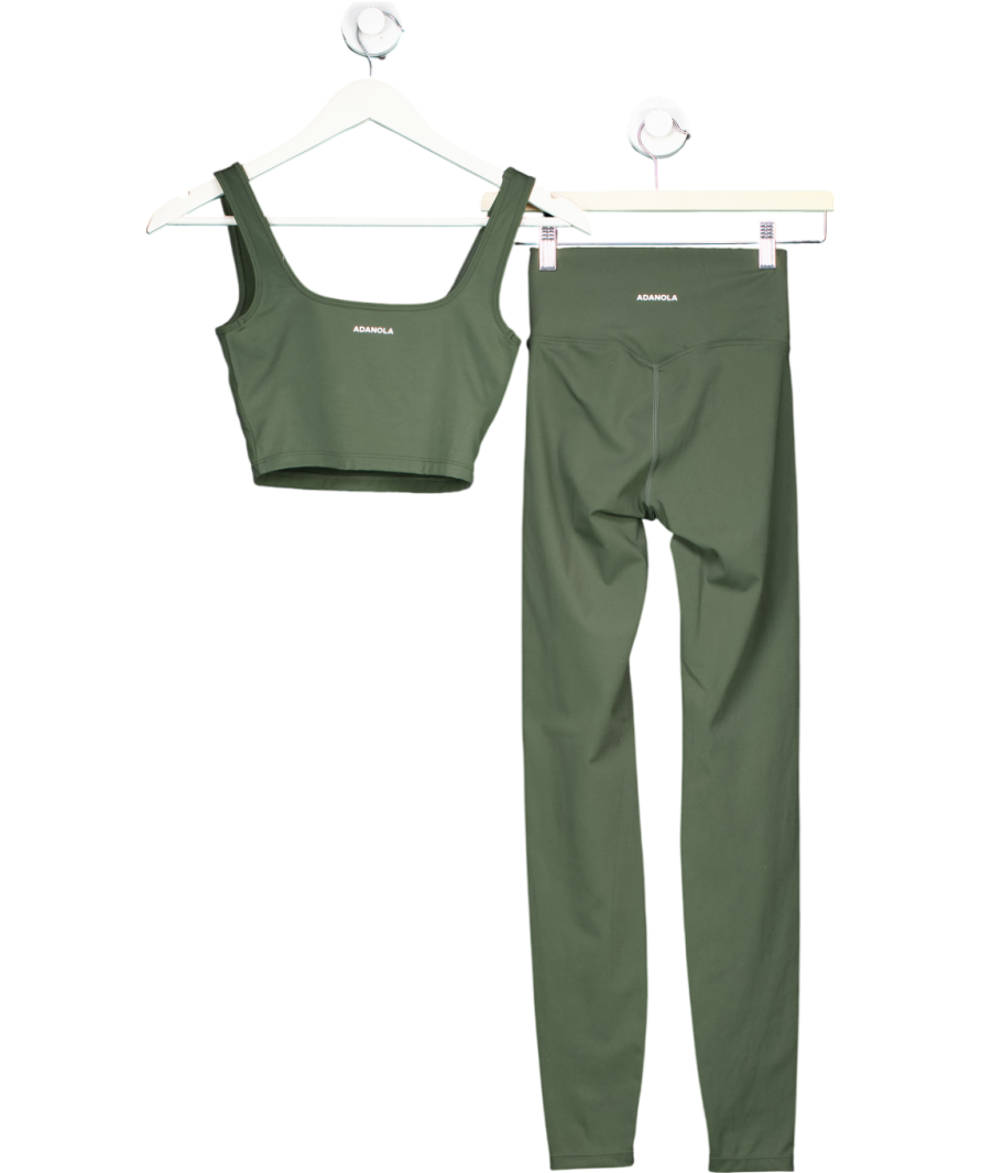 Adanola Green Ultimate Square Neck Bra &  Leggings UK XS