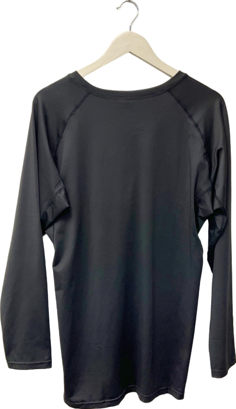 Black Long Sleeve Top UK 2XL