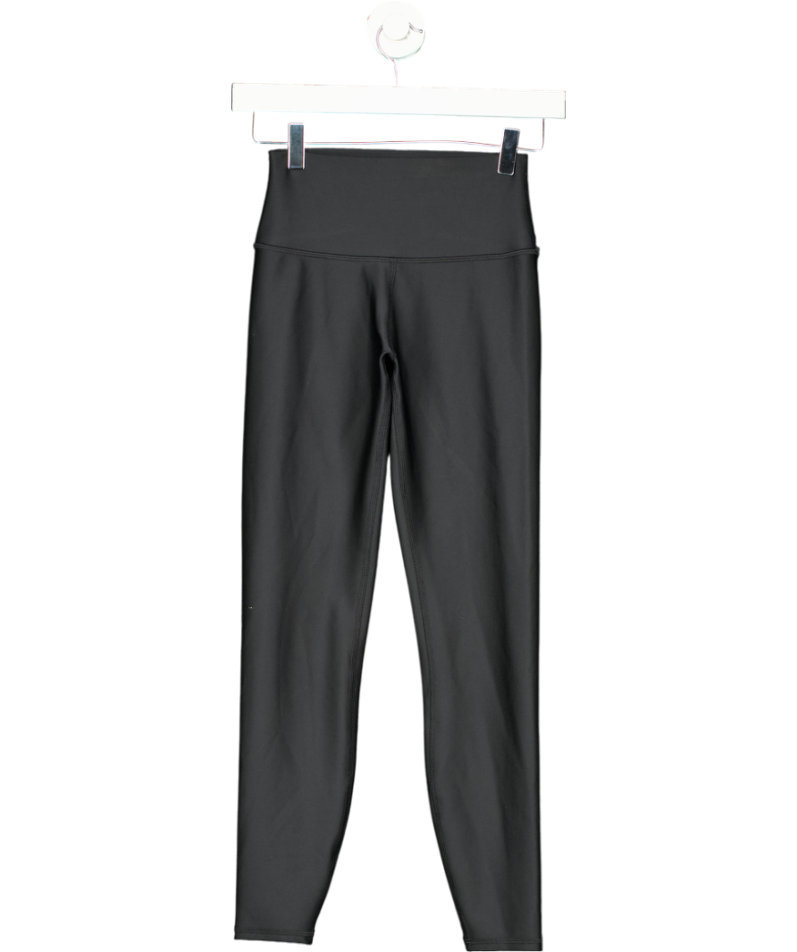 alo yoga Black High Waisted Airbrush Capri Leggings UK XS