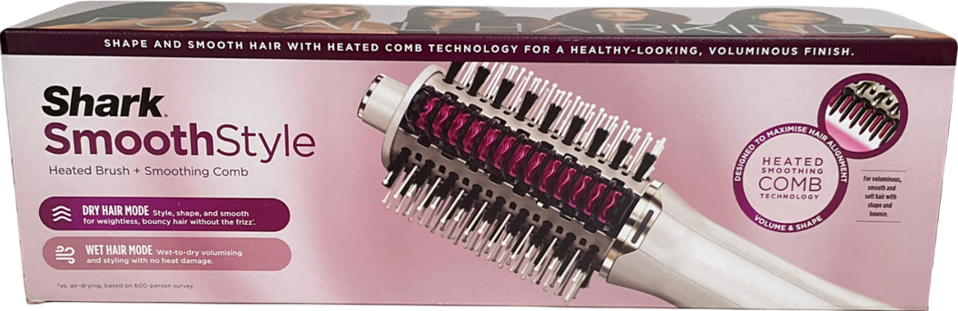 shark White Smoothstyle Heated Brush & Smoothing Comb