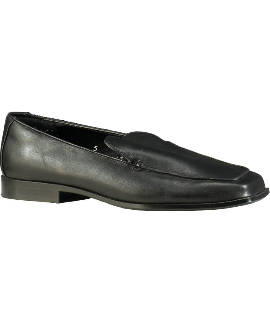 M&S Black Square Toe Loafers UK 5 EU 38 👠