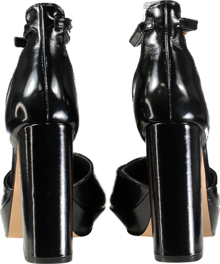 Kurt Geiger Black Shoreditch Platform-heel Leather Courts UK 8 EU 41 👠