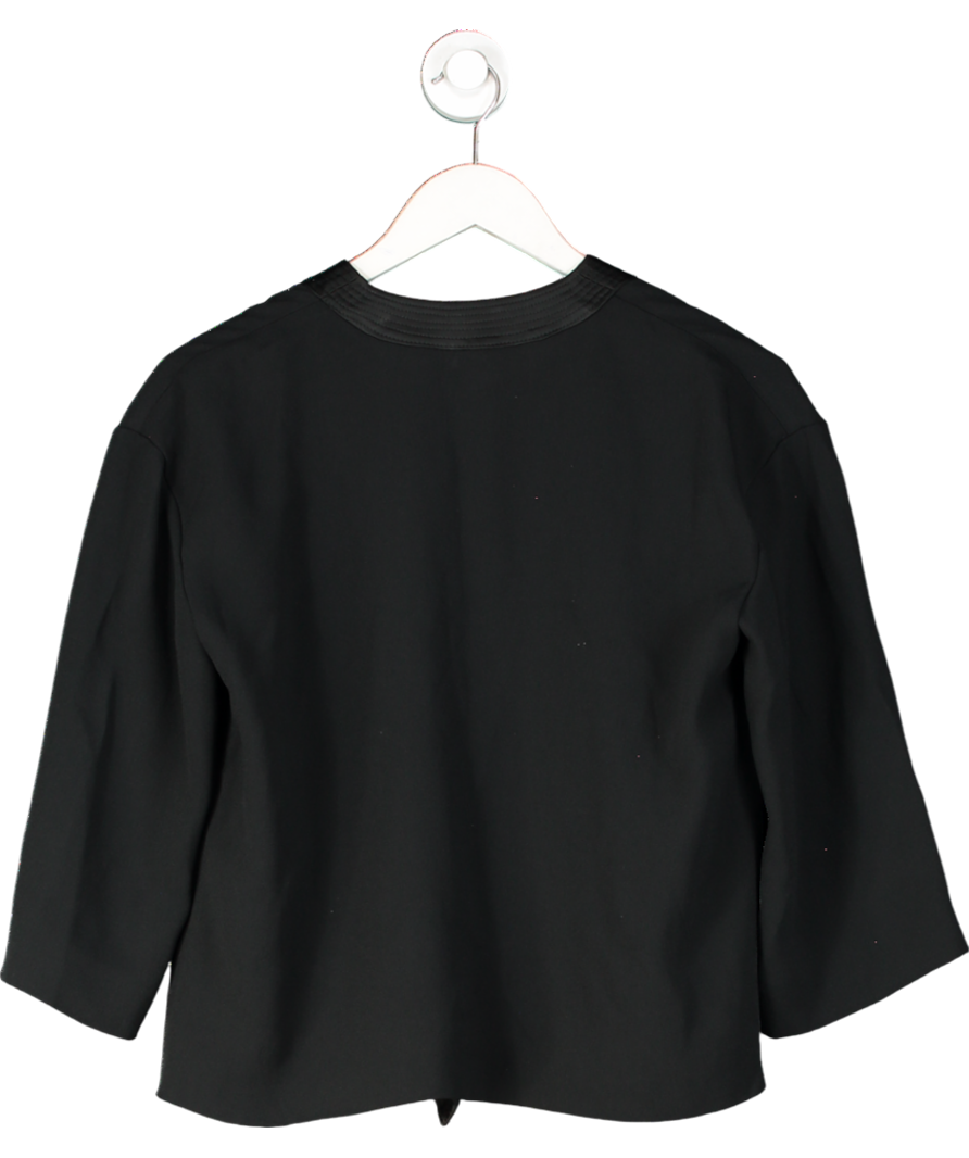 Sezane Black Cropped Cape Blazer One Size