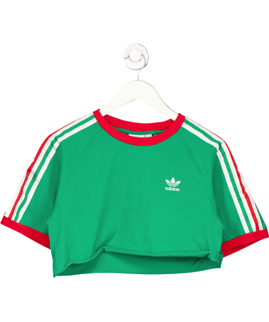 adidas Green Three Stripe Team T-shirt UK M