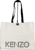 Kenzo White X H&m Leather Tote Style Bag One Size
