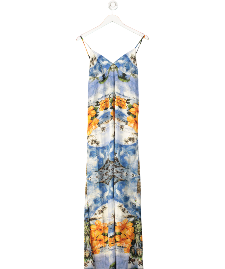 Stella McCartney Blue Tropical Silk Jumpsuit UK 12