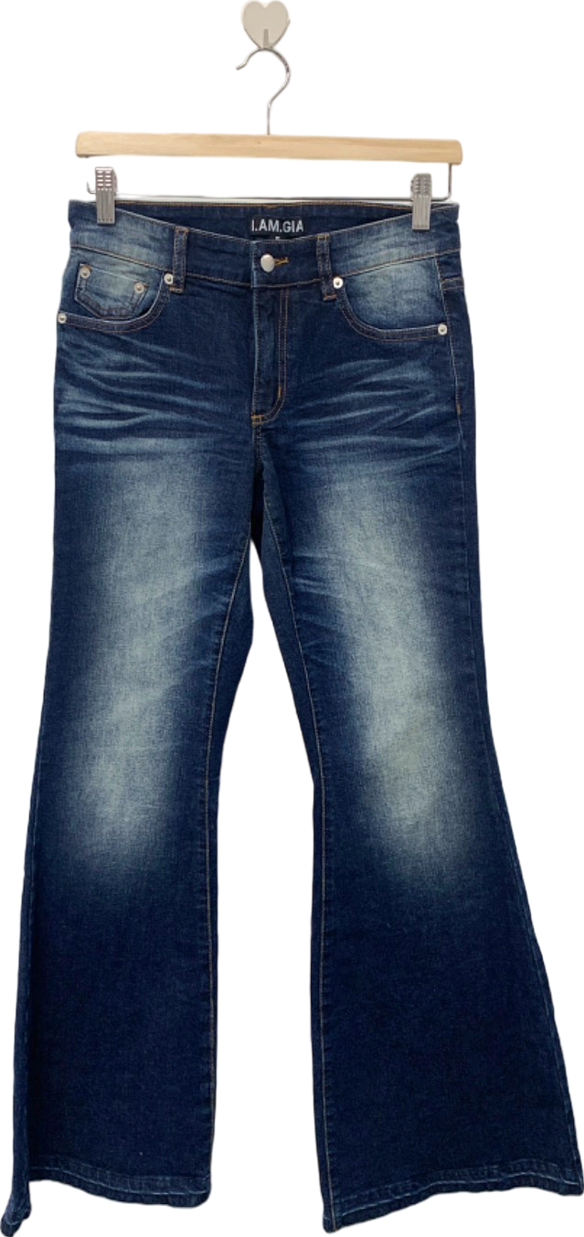 I.AM.GIA Blue Denim Flared Jeans Size S