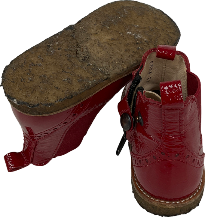 angulus Red Pèpè Patent Leather Boots UK 5.5 EU 22 👼