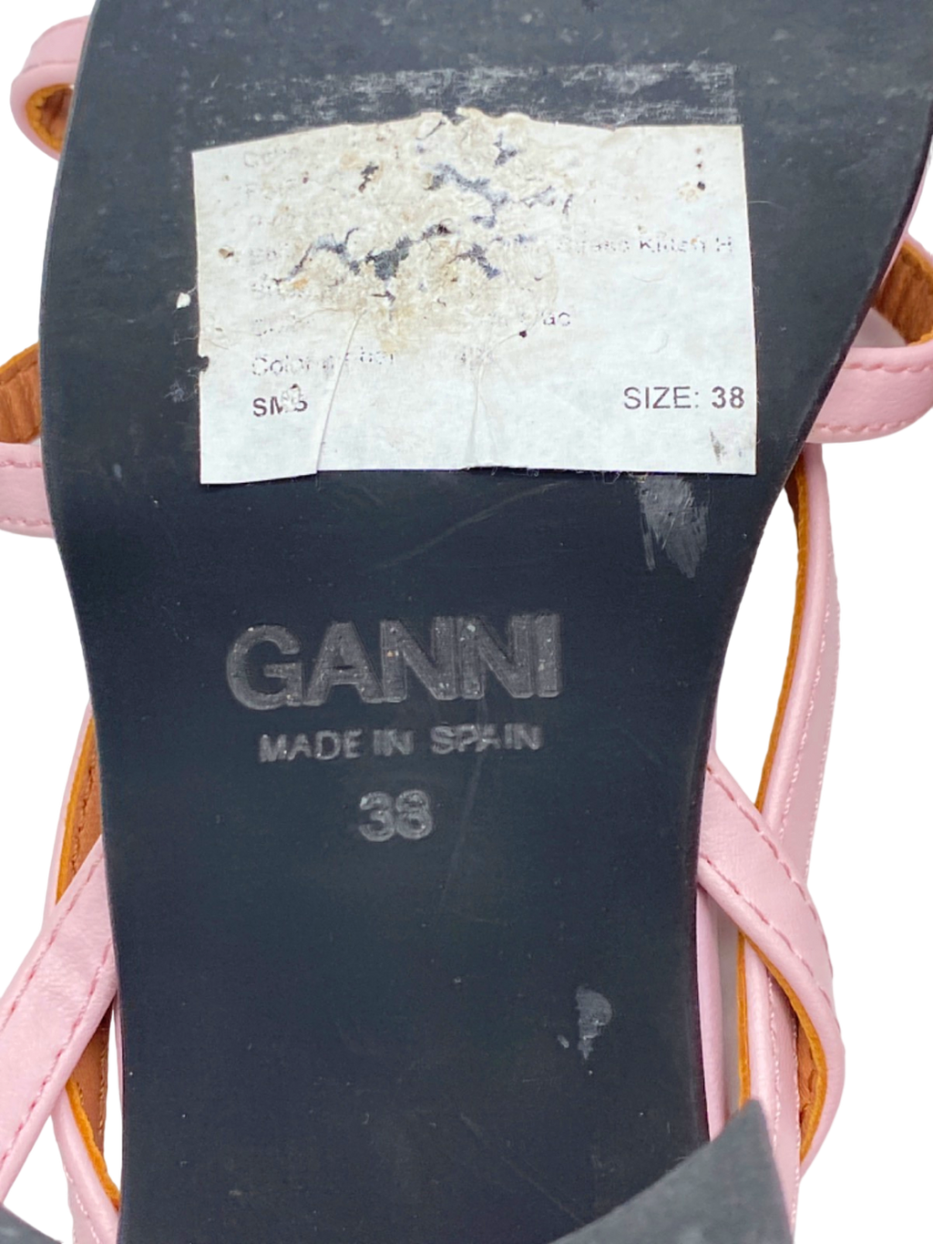 Ganni Pink Crystal-Embellished Heeled Sandals UK 5