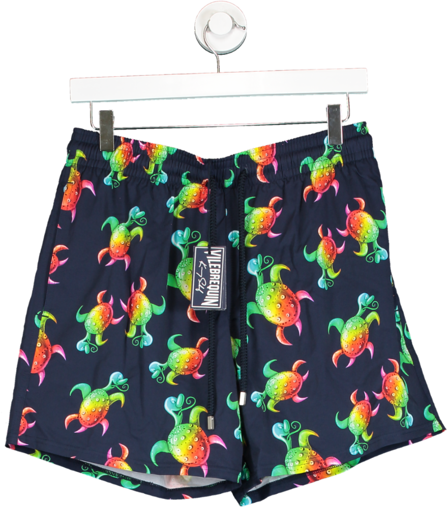 Vilebrequin X Kenny Scharf Ltd.Edition Blue Moorise Turtle Print Swim Shorts UK L