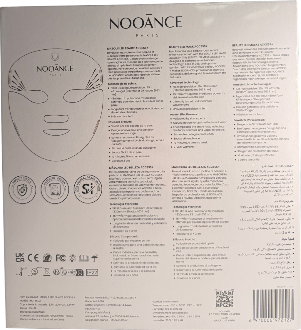 Nooance Anti-aging Led Face Mask the Professional