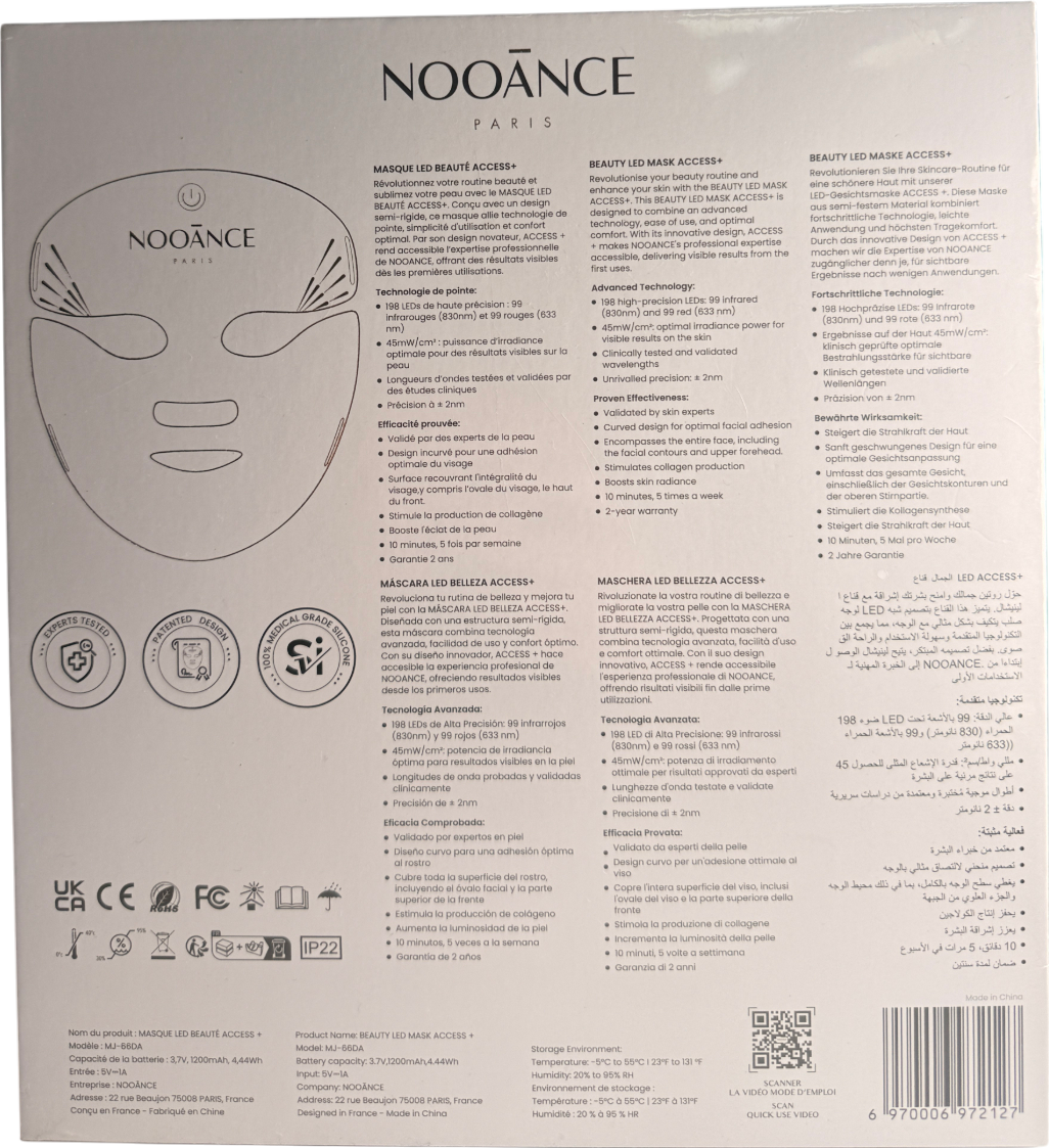 Nooance Anti-aging Led Face Mask the Professional