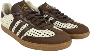 ADIDAS Brown Samba Of Woven Leather Trainers UK 10 EU 44