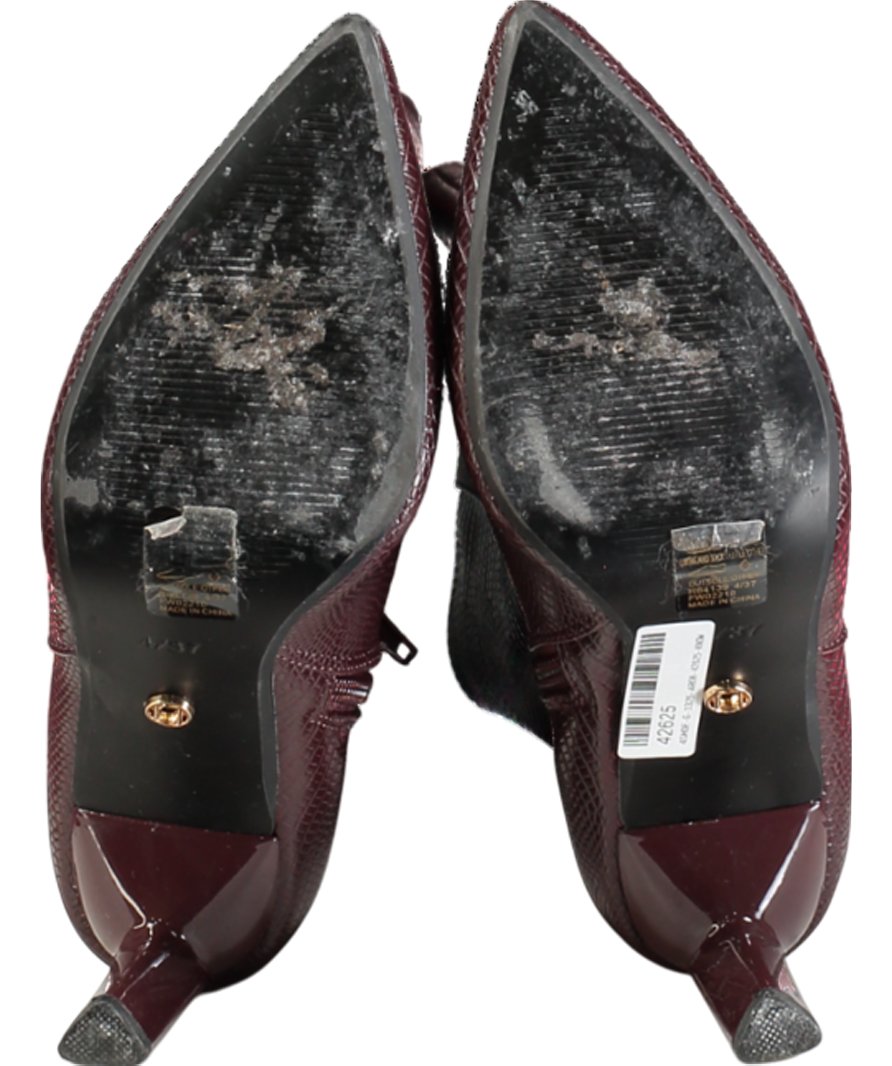 lipsy london Red High Heel Knee High Boot UK 4 EU 37 👠