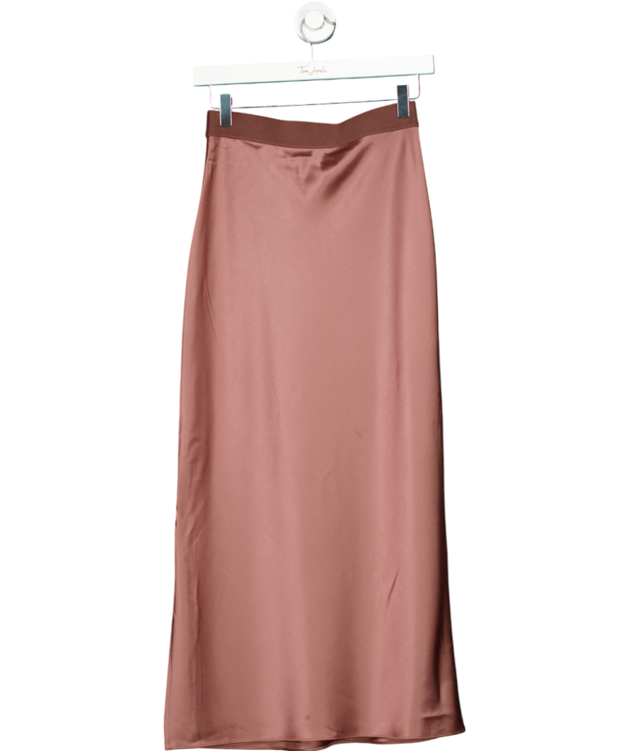 Theory Metallic Slip Skirt In Crushed Satin UK 6