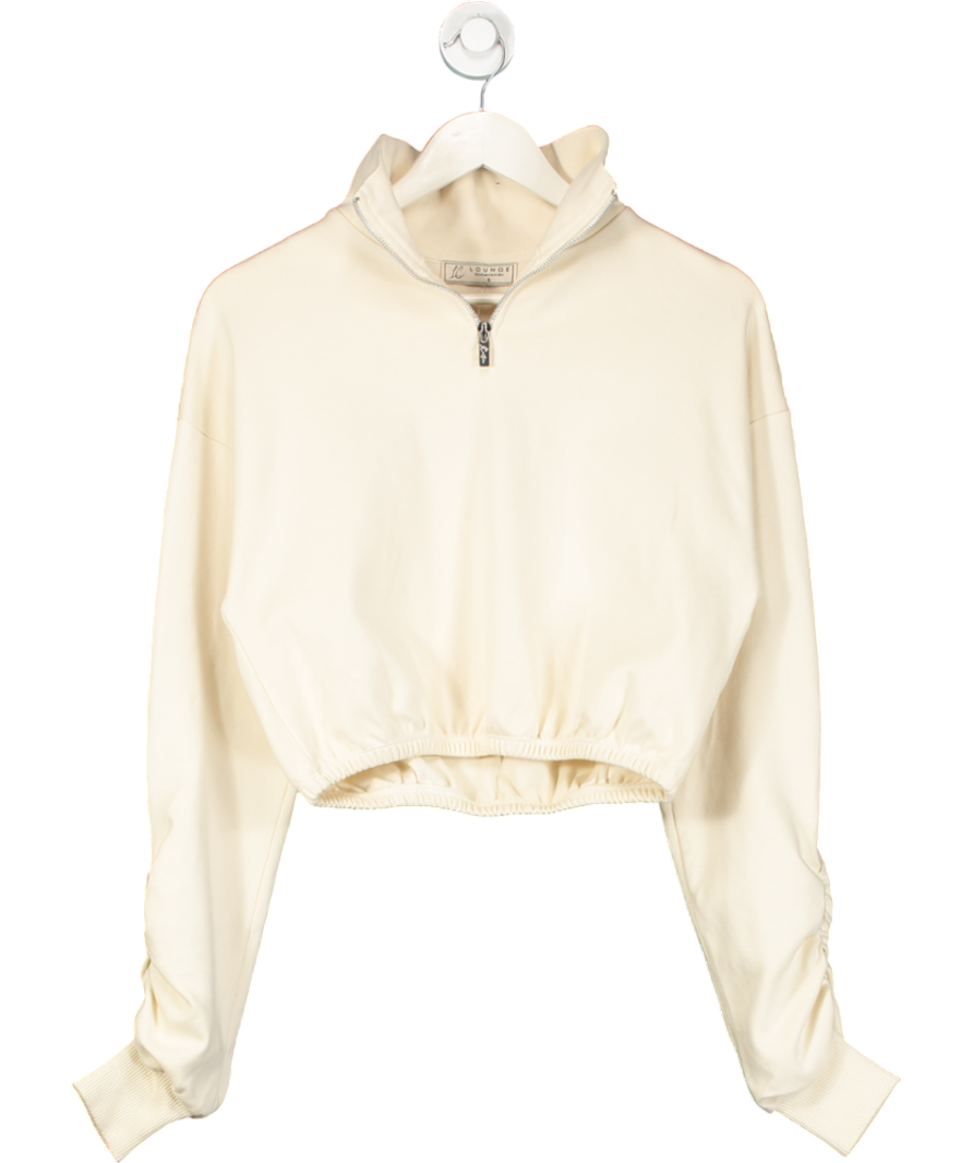 LC Official Cream Lounge Quarter Zip Sweatshirt UK S