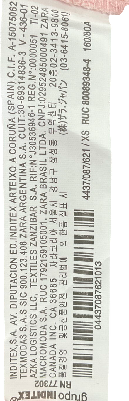 ZARA Asymmetric Baby Pink Top UK XS