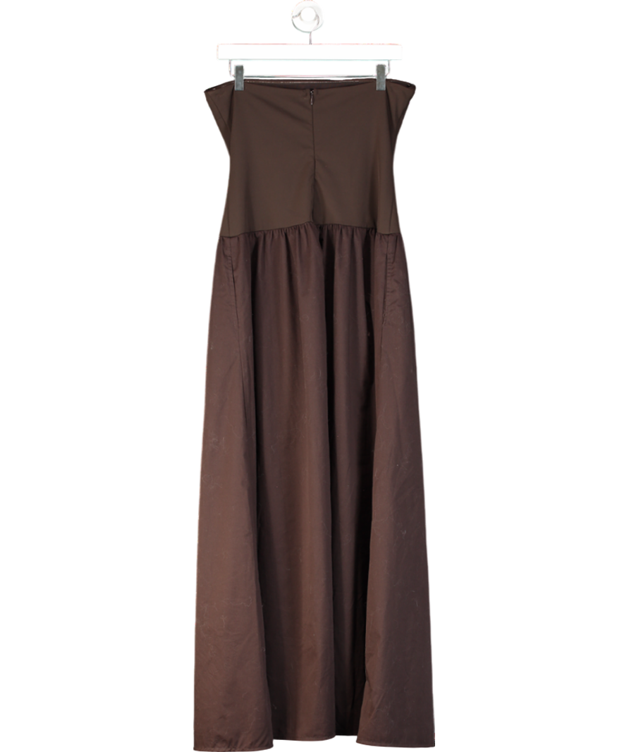 White Fox Brown Take Back Maxi Dress Chocolate UK L