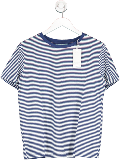 MANGO Blue 100% Cotton T-shirt BNWT UK L
