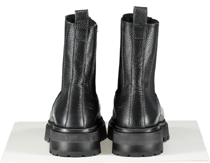 & Other Stories Black Lined Chunky Chelsea Leather Boots UK 7 EU 40 👠