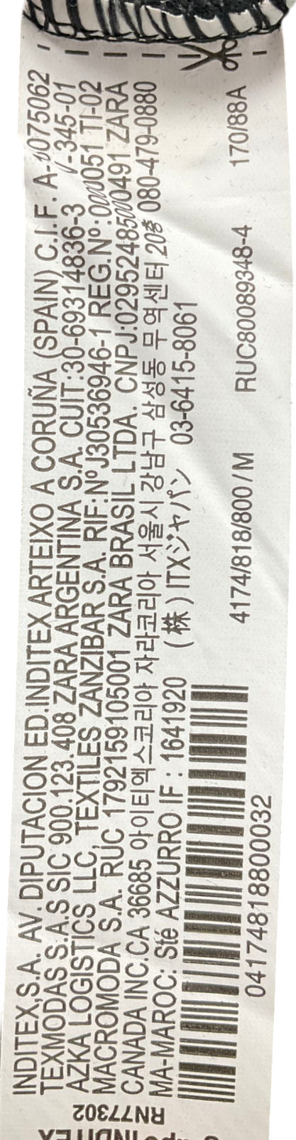 ZARA Black Soft High Neck Top UK M