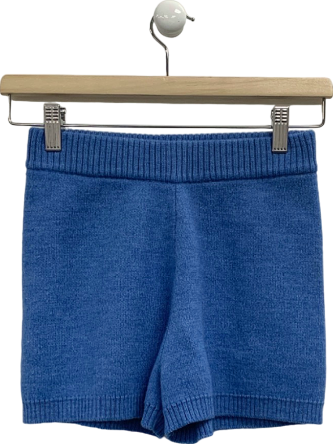 Peachy Den Blue Knit Shorts UK S