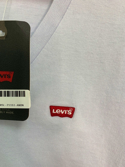 Levi's Lilac Short Sleeve V-Neck T-Shirt M