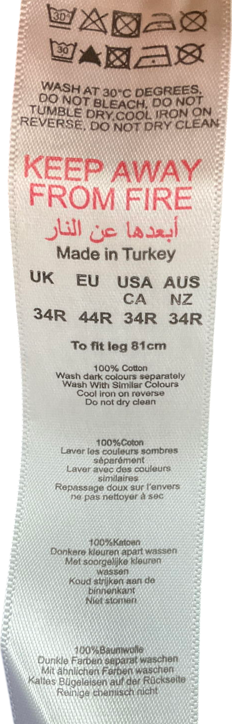 boohooMan Brown Baggy Contrast Stitch Jeans UK M