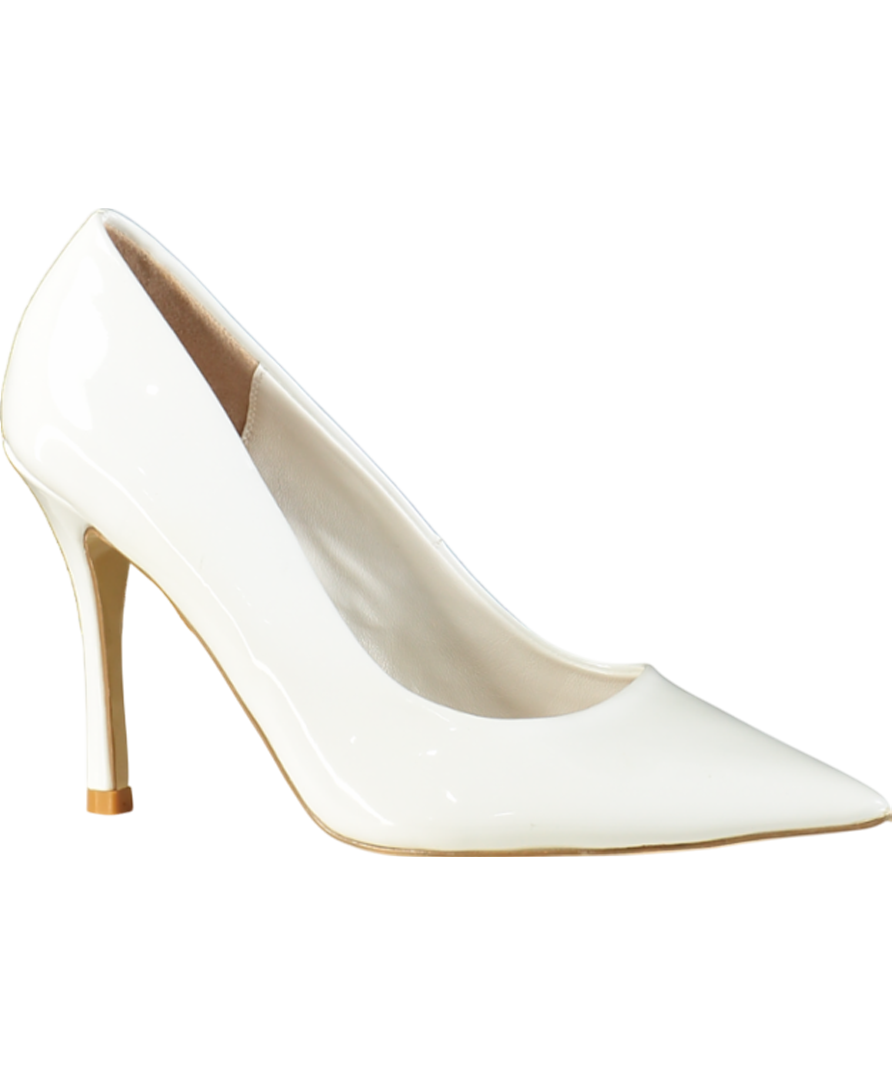Dune White Atlanta Stiletto Heel Court Shoes UK 4 EU 37 👠