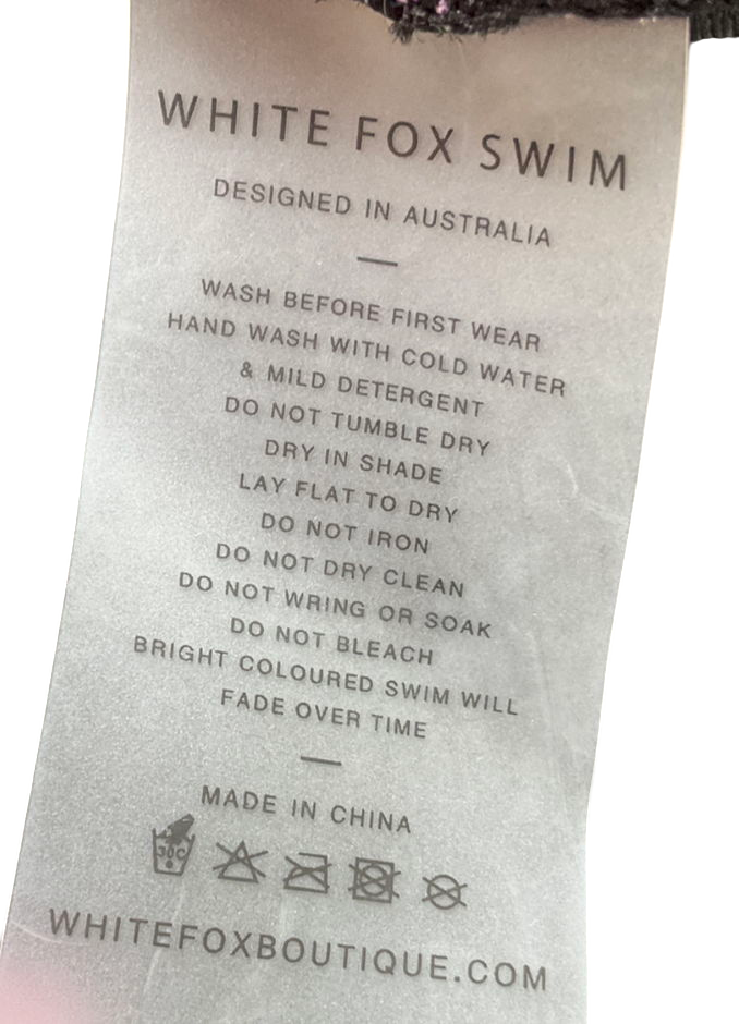 White Fox Purple Surfs Up Radiation Bikini Set UK XS