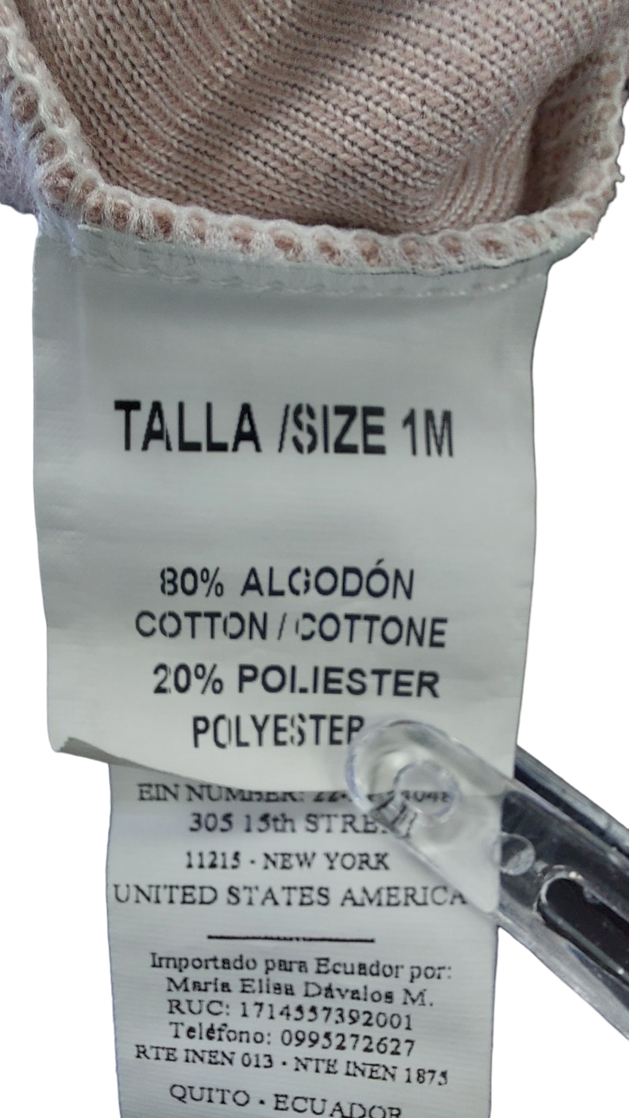 Aranda Pink Smock Collar Velor Footed Onesie 0-3 Months