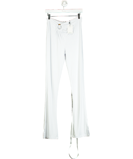 Mistress Rocks White Jersey Gathered Trousers UK S