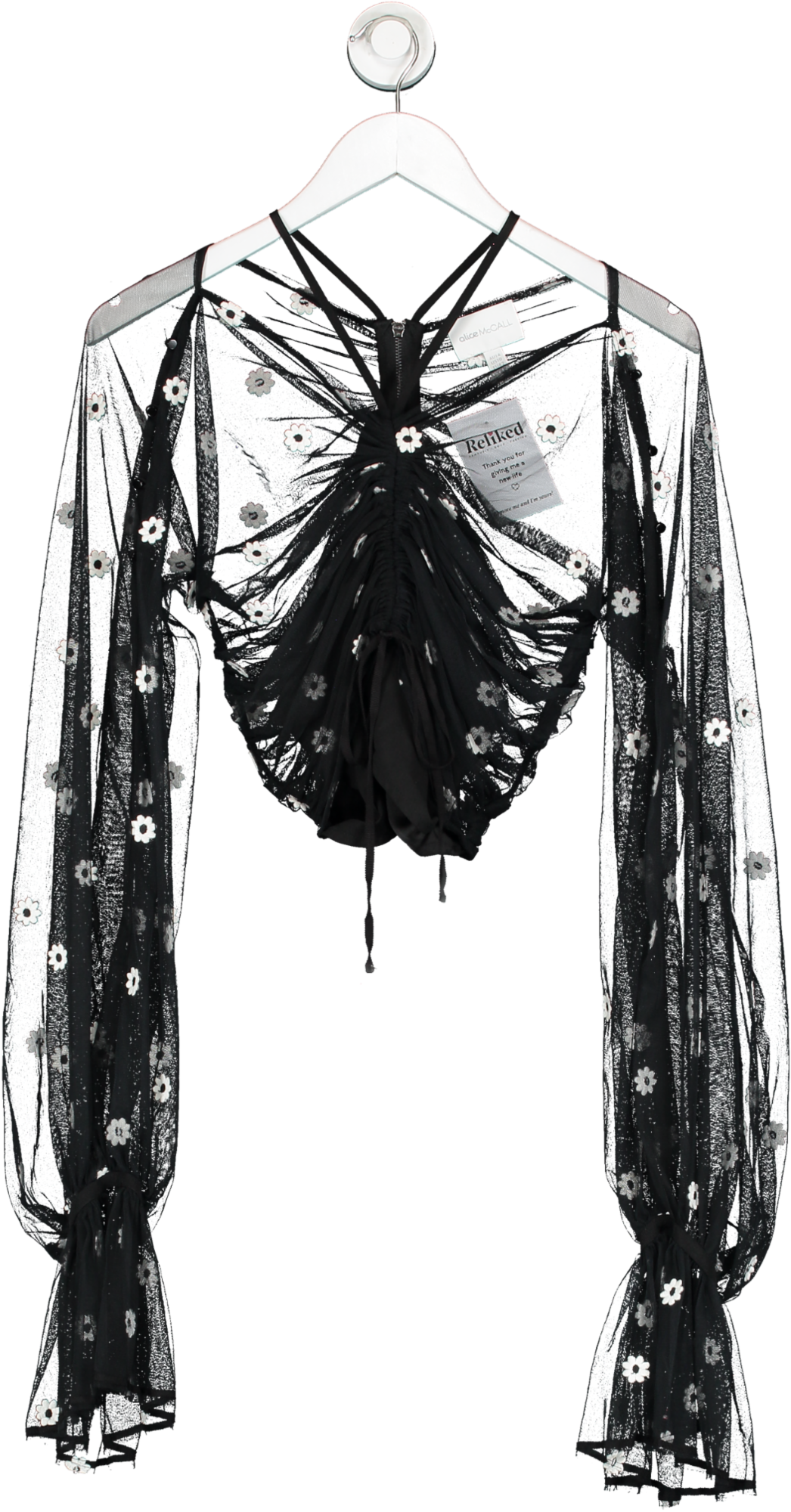 Alice McCall Black Le Lady Embroidered Tulle UK 10