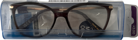 foster grant Elm Lenses Reading Glasses Brown/red +3