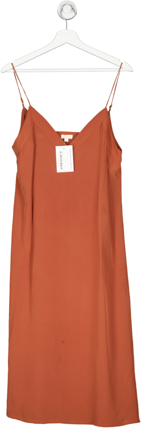 Cuyana Brown Silk Slip Dress UK 10