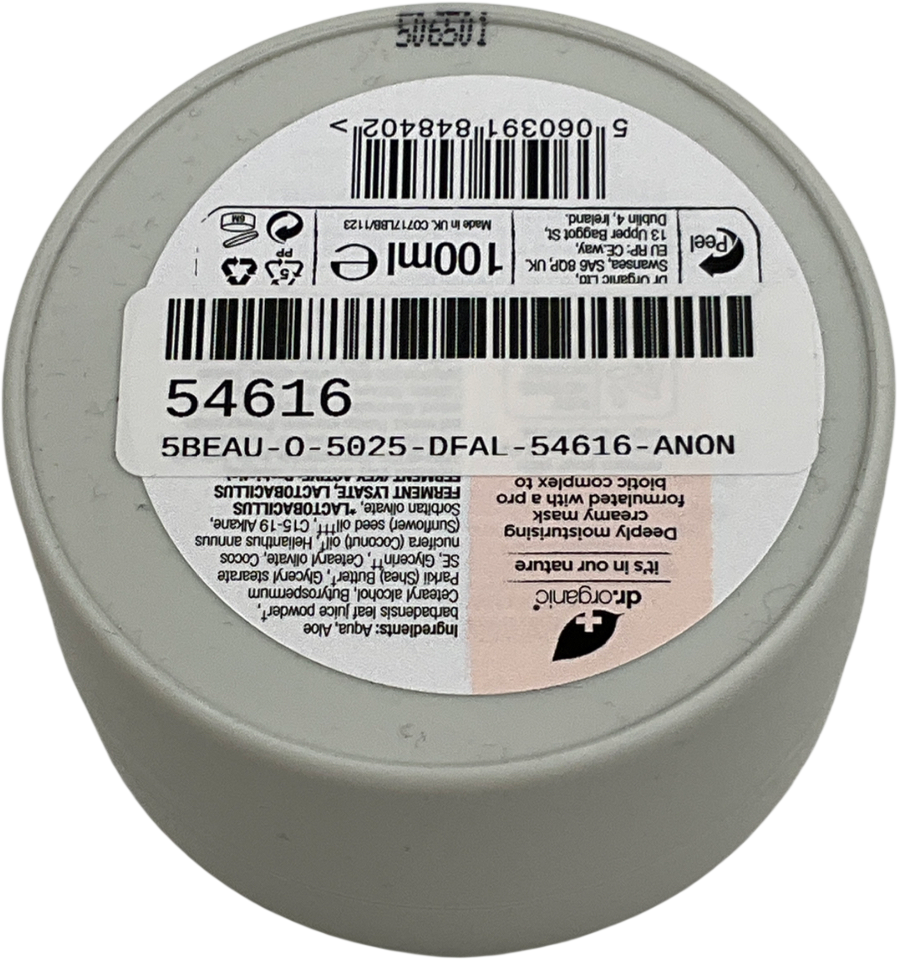 dr organic Skin Calm Probiotic Recovery Mask 100ml