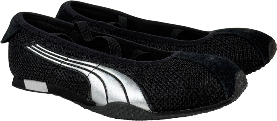Puma H-street Ballet Trainers  In Black & Silver UK 4 EU 37