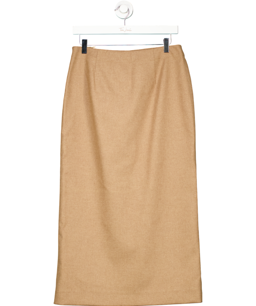 Massimo Dutti Beige Wool Blend Long Skirt UK 12